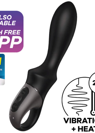 Plug anale vibrante colore nero con anello