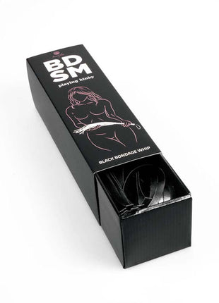 SECRETPLAY – Black Bondage Whip frusta BDSM in pelle sintetica 44 cm