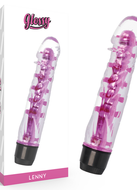 GLOSSY – Lenny vibratore rosa impermeabile in TPE Platinum
