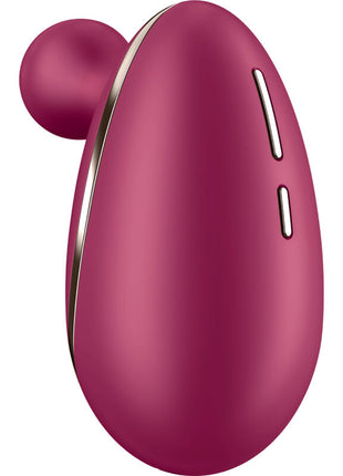 vista tre quarti Satisfyer Spot On 1 Berry: Vibratore Clitorideo a Punta | Peakybits