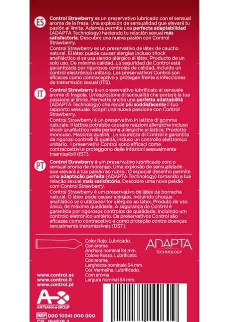 CONTROL Originals Fragola – Preservativi Aromatizzati con Forma Adapta (12 pz)