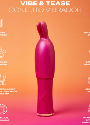 DUREX Vibe & Tease – Vibratore Bunny Multivelocità Ricaricabile e Impermeabile