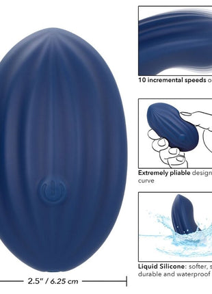 CALEXOTICS – Cashmere Velvet Curve massaggiatore velluto blu