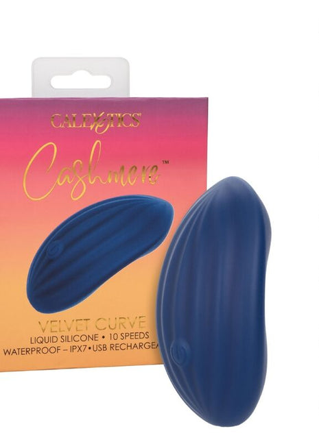CALEXOTICS – Cashmere Velvet Curve massaggiatore velluto blu