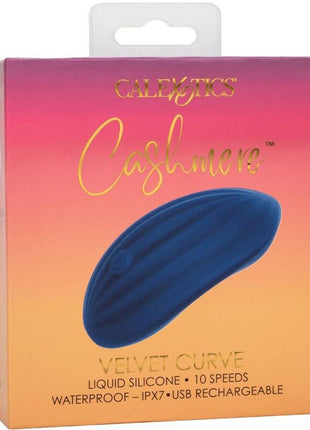 CALEXOTICS – Cashmere Velvet Curve massaggiatore velluto blu