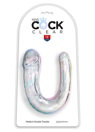 Dildo doppio vaginale anale trasparente