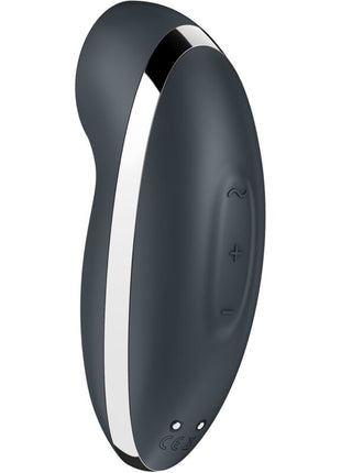 SATISFYER Tap & Climax 2 – Vibratore e Stimolatore Clitorideo con Doppia Funzione (Grigio)