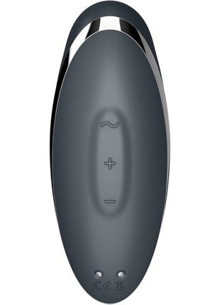 SATISFYER Tap & Climax 2 – Vibratore e Stimolatore Clitorideo con Doppia Funzione (Grigio)