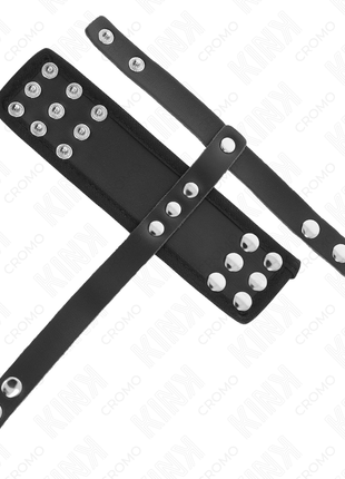 KINK – Anello per pene in pelle con cinturino divisore regolabile