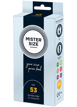 MISTER SIZE 53 – Preservativi Standard in Lattice Naturale Ultra Sottili (53 mm)