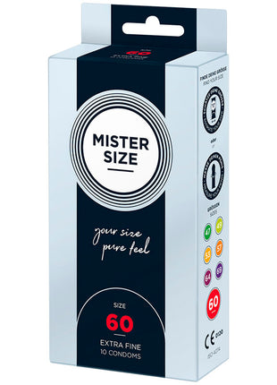 MISTER SIZE 60 – Preservativi Taglia L (60 mm) Ultra Sottili in Lattice Naturale