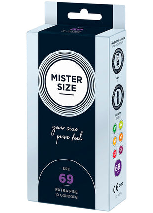 MISTER SIZE 69 – Preservativi Extra Large in Lattice Naturale Ultra Sottili (69 mm)