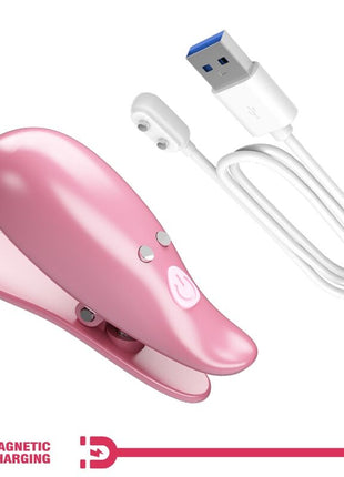 PRETTY LOVE - Morsetti per Capezzoli Cailey con 10 Vibrazioni e Telecomando Rosa