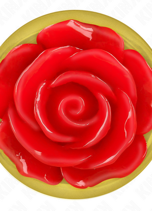 KINK – Plug anale oro rosa con rosa rossa, il lusso che sboccia dietro