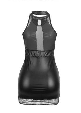 SUBBLIME – Abito nero con scollo alto e trasparenze, eleganza che seduce