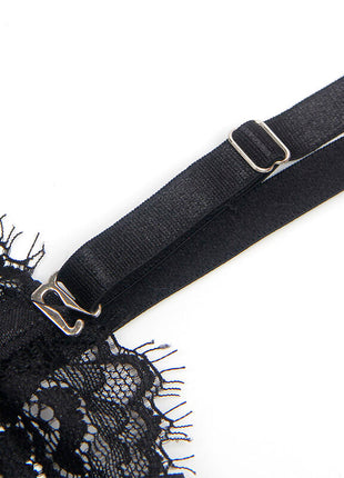 SUBBLIME – Body in pizzo nero con giarrettiere, eleganza audace senza limiti