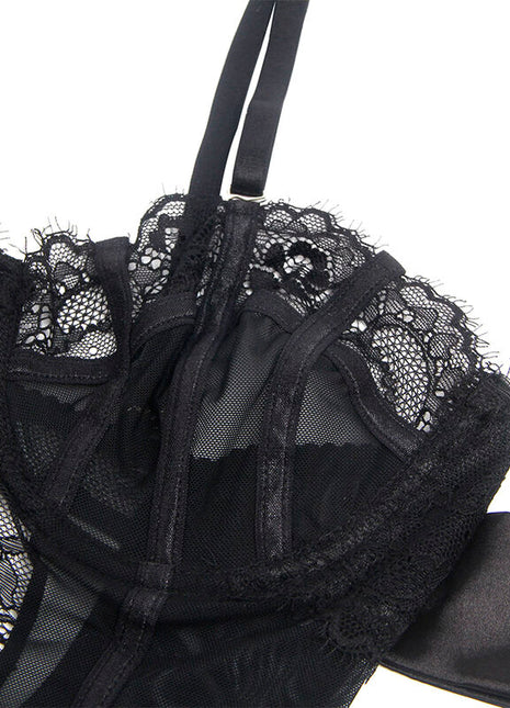 coppa reggiseno in pizzo nero