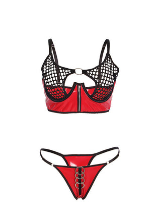 SUBBLIME – Reggiseno rosso in vernice e rete, la seduzione con la zip