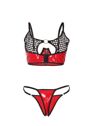 SUBBLIME – Reggiseno rosso in vernice e rete, la seduzione con la zip
