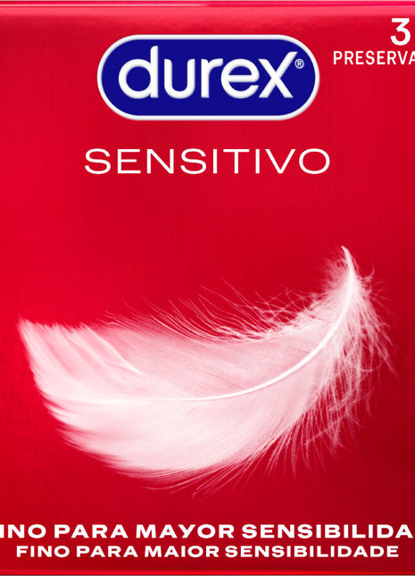 DUREX Sensitive Soft – Preservativi Ultra Sottili Easy-On 56 mm in Lattice Naturale (3 pz)