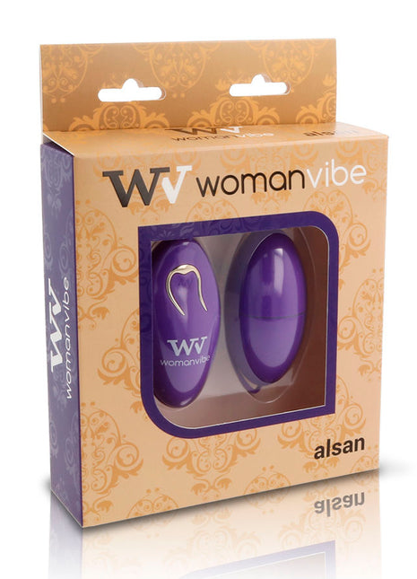 WOMANVIBE Alsan Egg – Uovo Vibrante in Silicone con Telecomando Wireless (Viola)