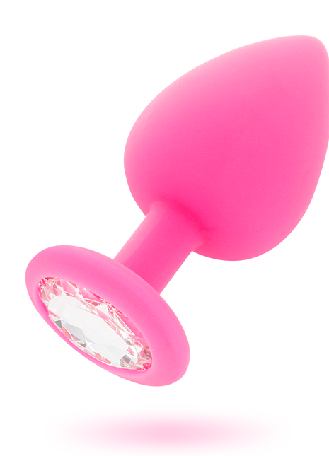 plug anale in silicone con brillante decorativo
