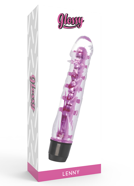 GLOSSY – Lenny vibratore rosa impermeabile in TPE Platinum