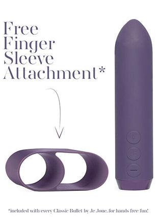 Dettaglio e vista forntale Je Joue Vibratore Bullet Classico con presa ad Anello per il dito
